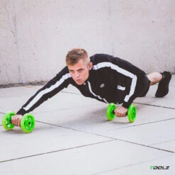 Exercise Wheel - Dual Trainingsgerät - Grün, Schwarz 17 Exercise Wheel - Dual Trainingsgerät - Grün, Schwarz -Wilson Verkaufsgeschäft 0007100000 13