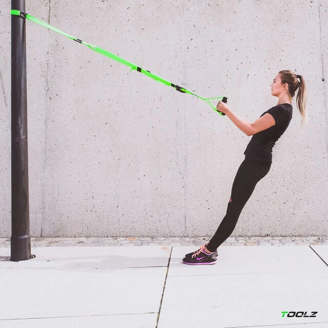 Sling Trainer Trainingsgerät - Grün, Schwarz 5 Sling Trainer Trainingsgerät - Grün, Schwarz – Bild 3