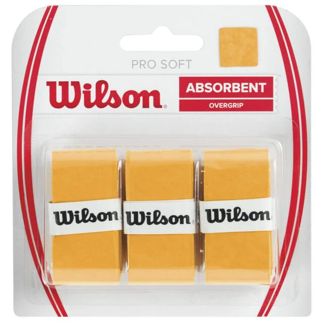 Wilson Soft Overgrip 3er Pack - Gold 3 Wilson Soft Overgrip 3er Pack - Gold