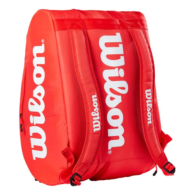Wilson Super Tour Padelschlägertasche - Rot, Weiß 4 Wilson Super Tour Padelschlägertasche - Rot, Weiß – Bild 2